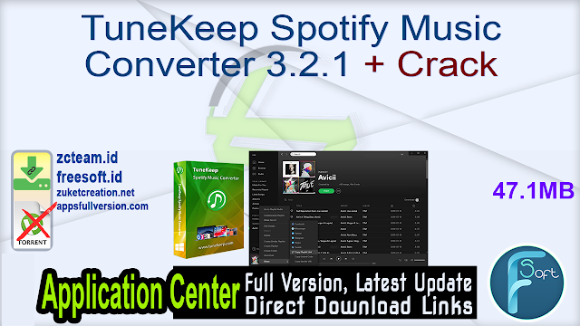 TuneKeep Spotify Music Converter 3.2.1 + Crack_ ZcTeam.id