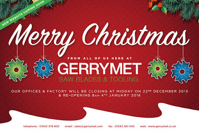 Christmas Wishes from Saw Blades and Tooling Supplier, Gerrymet