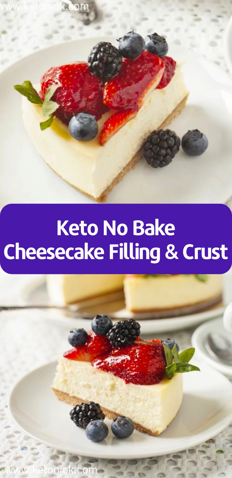 Easy Keto No Bake Cheesecake Filling & Crust Joki's Kitchen