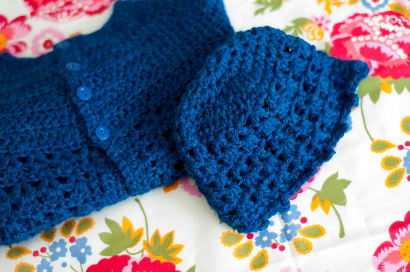 Aesthetic Nest Crochet Blue Picot And Lace Sweater For My