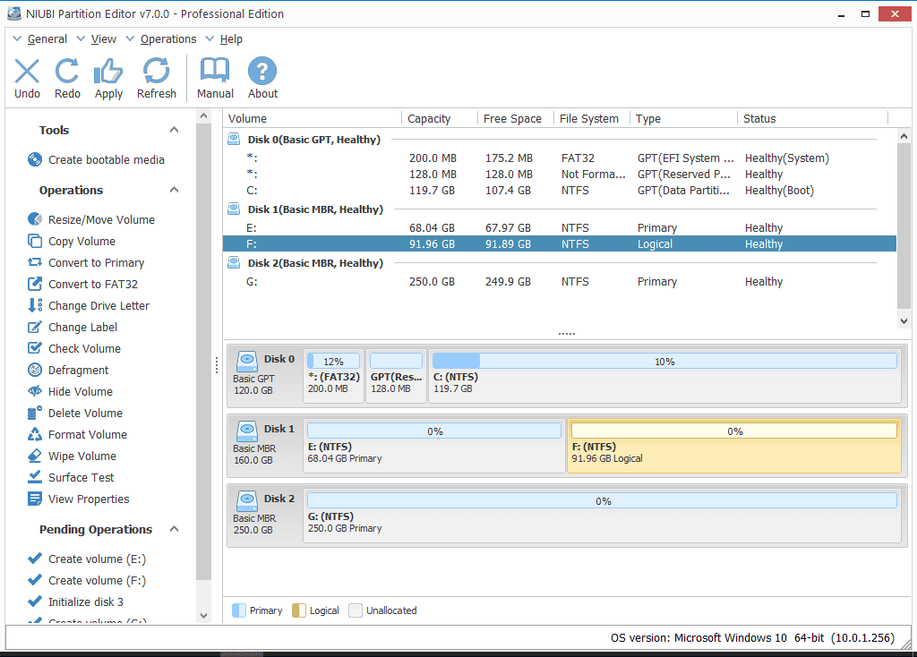 تحميل NIUBI Partition Editor Professional 7.0.4 مجانا ﻻدارة وتقسيم القرص الصلب