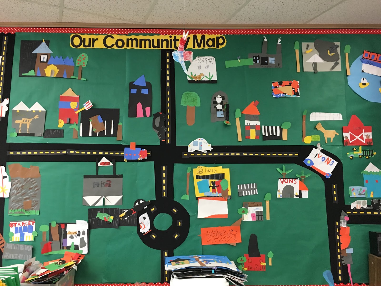 Kinders on a Roll Community Map & Community Helpers