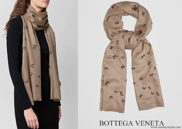 Queen Rania wore Bottega Veneta Cashmere Scarf