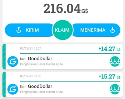 Cara mendapatkan koin GoodDollar G$ dari situs Gooddollar.org