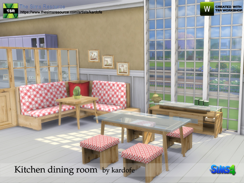 Sims 4 CC's The Best Kitchen dining room by Kardofe