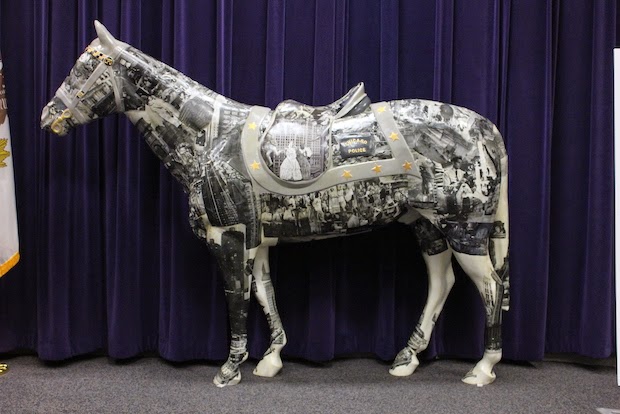 one of the 2 horses I decorated for Horses of Honor rolling out this month