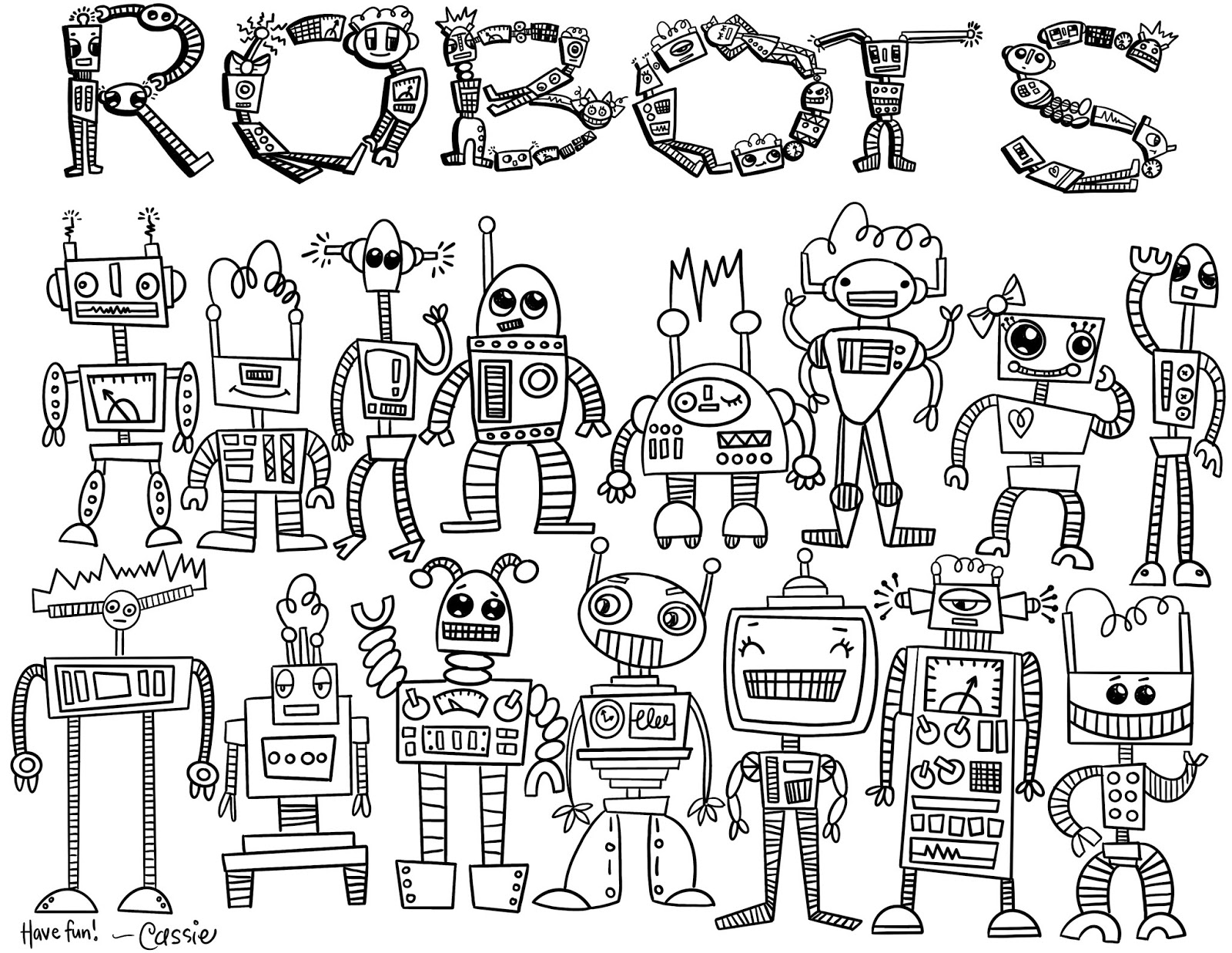 Cassie Stephens Robot Week! HomeBased Art Making