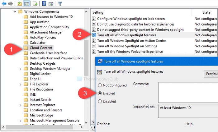 Windows10でWindowsSpotlight機能をオンまたはオフにする方法