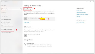 Add family on Windows 10