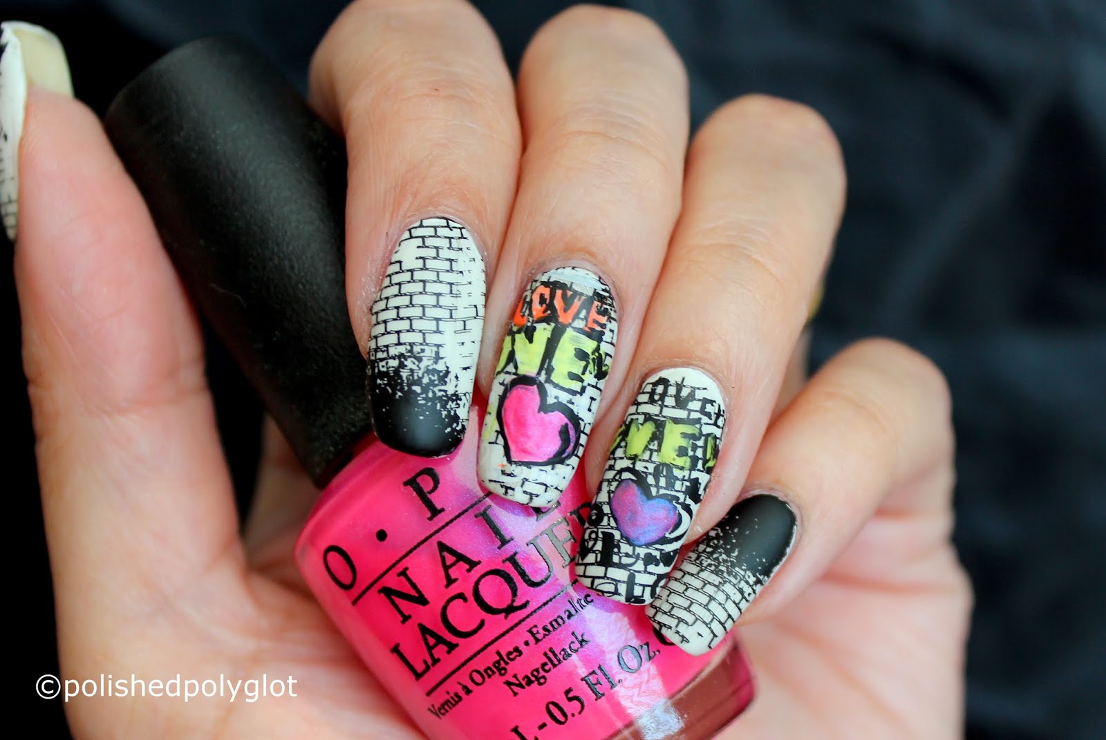 Neon Graffiti Nail Art Designs - wide 8