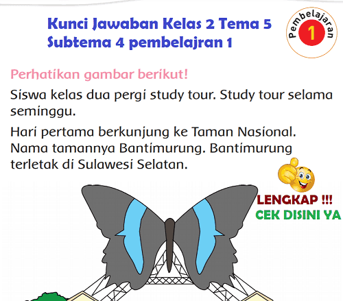 Lengkap Kunci Jawaban Tematik Kelas 2 Tema 5 Subtema 4 Pembelajaran 1 - Simple News Kunci Jawaban Lengkap Terbaru