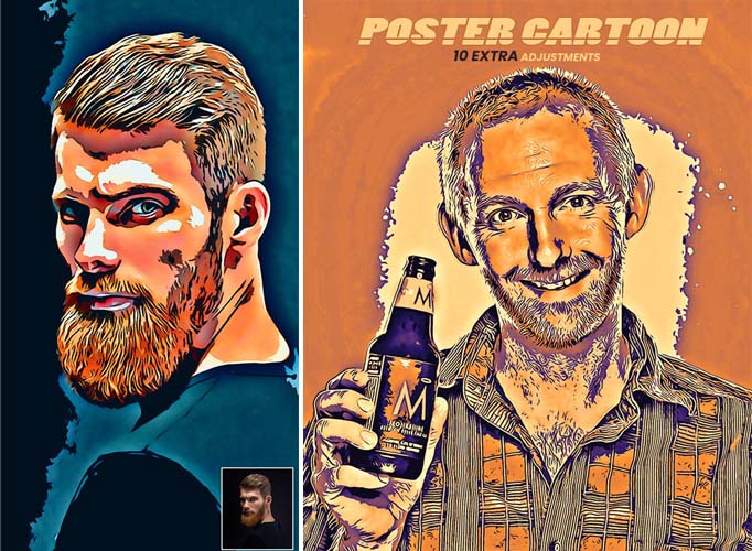 Poster Cartoon Photoshop Action