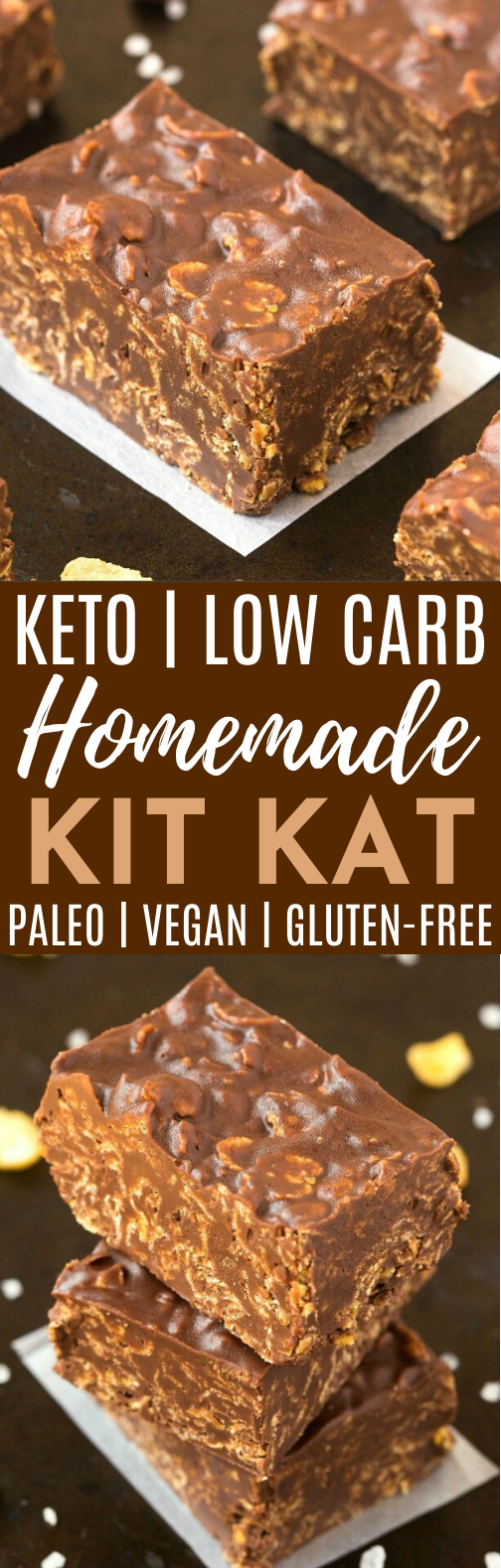 Homemade Keto Kit Kat Bars #healthy #snacks #keto #vegan #paleo