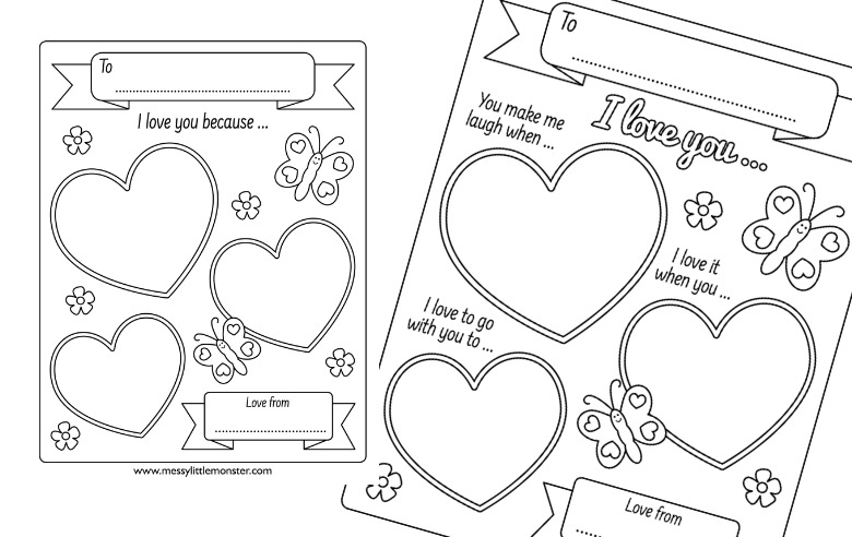 I Love You Because Printable Messy Little Monster
