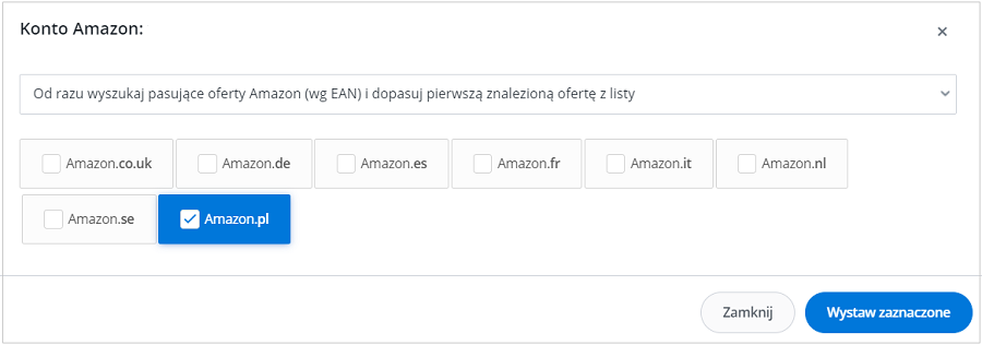Amazon.pl wystawianie ofert