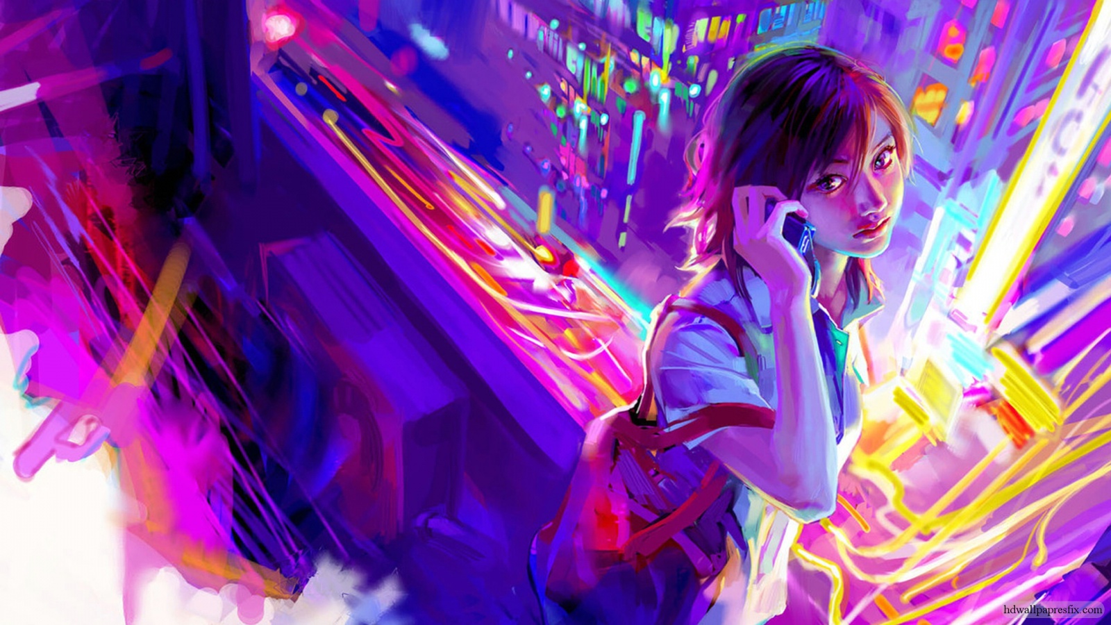 My Desktop: Girl In City Light