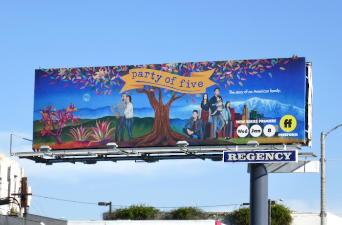 Party of Five Freeform remake billboard Melrose Avenue Party of Five Freeform remake billboard