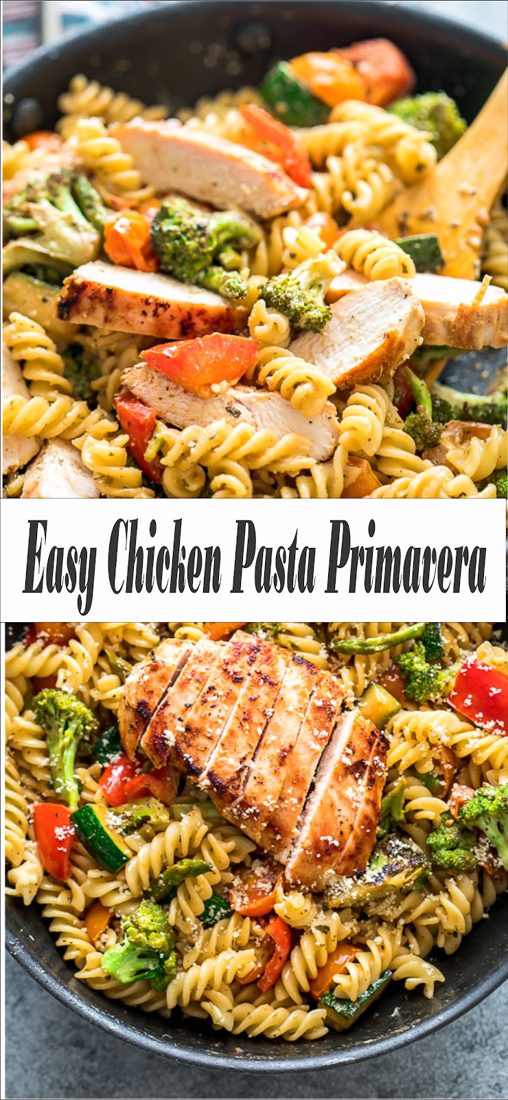 Easy Chicken Pasta Primavera Latte Intero
