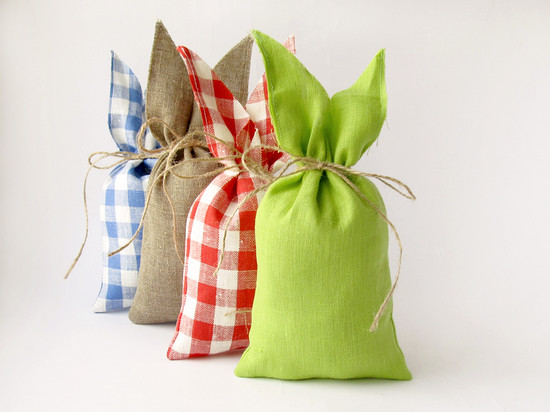 Burlap gift bag, мешки из льна