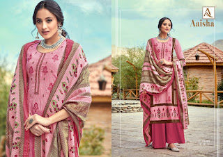 Alok Suits Aaisha Jacquard Pashmina Collection Winter Suits 