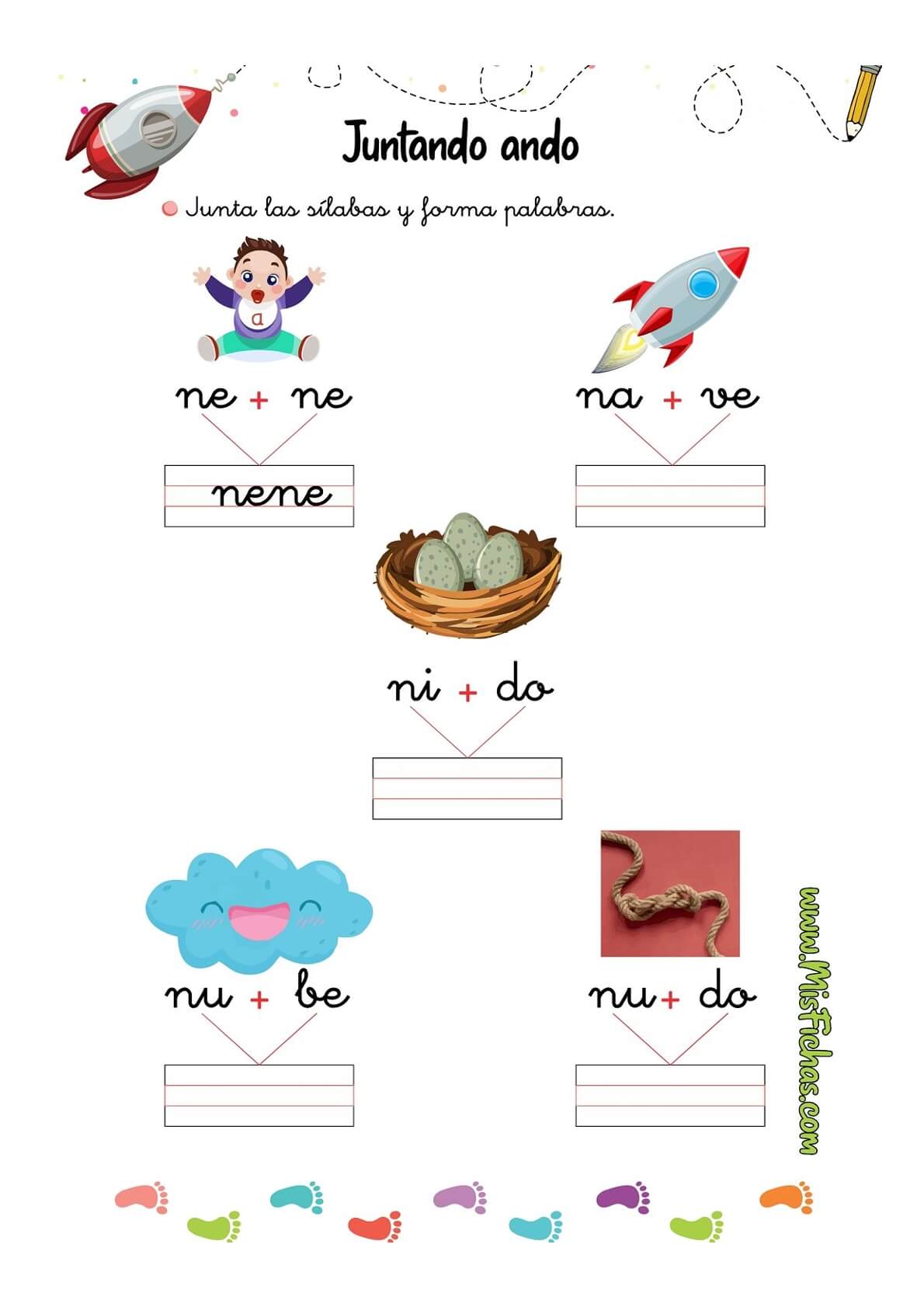 Fichas para Sílabas Na Ne Ni No Nu Materiales Educativos para Maestras
