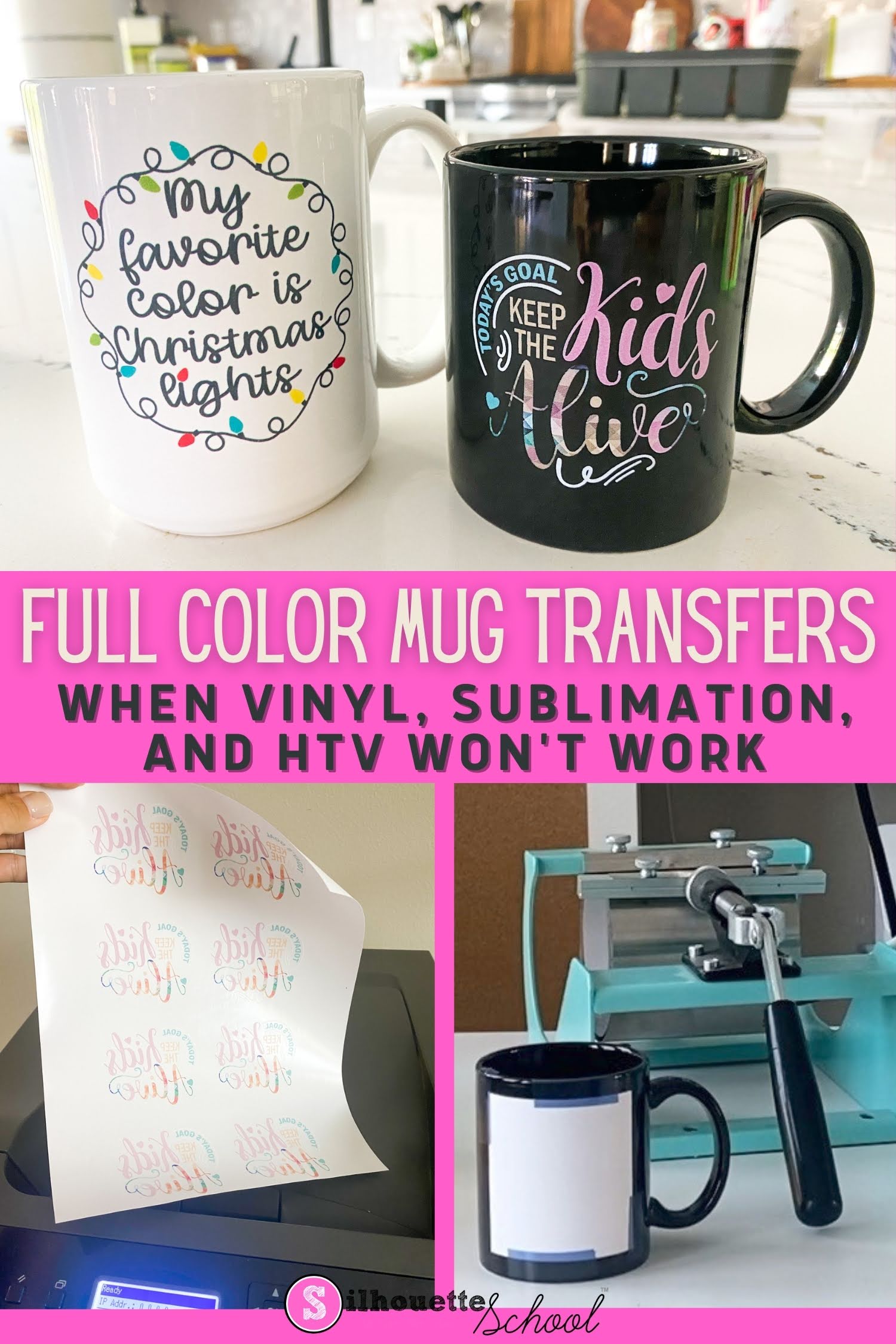 How to Press Cricut Infusible Ink on White Glitter HTV - Silhouette School