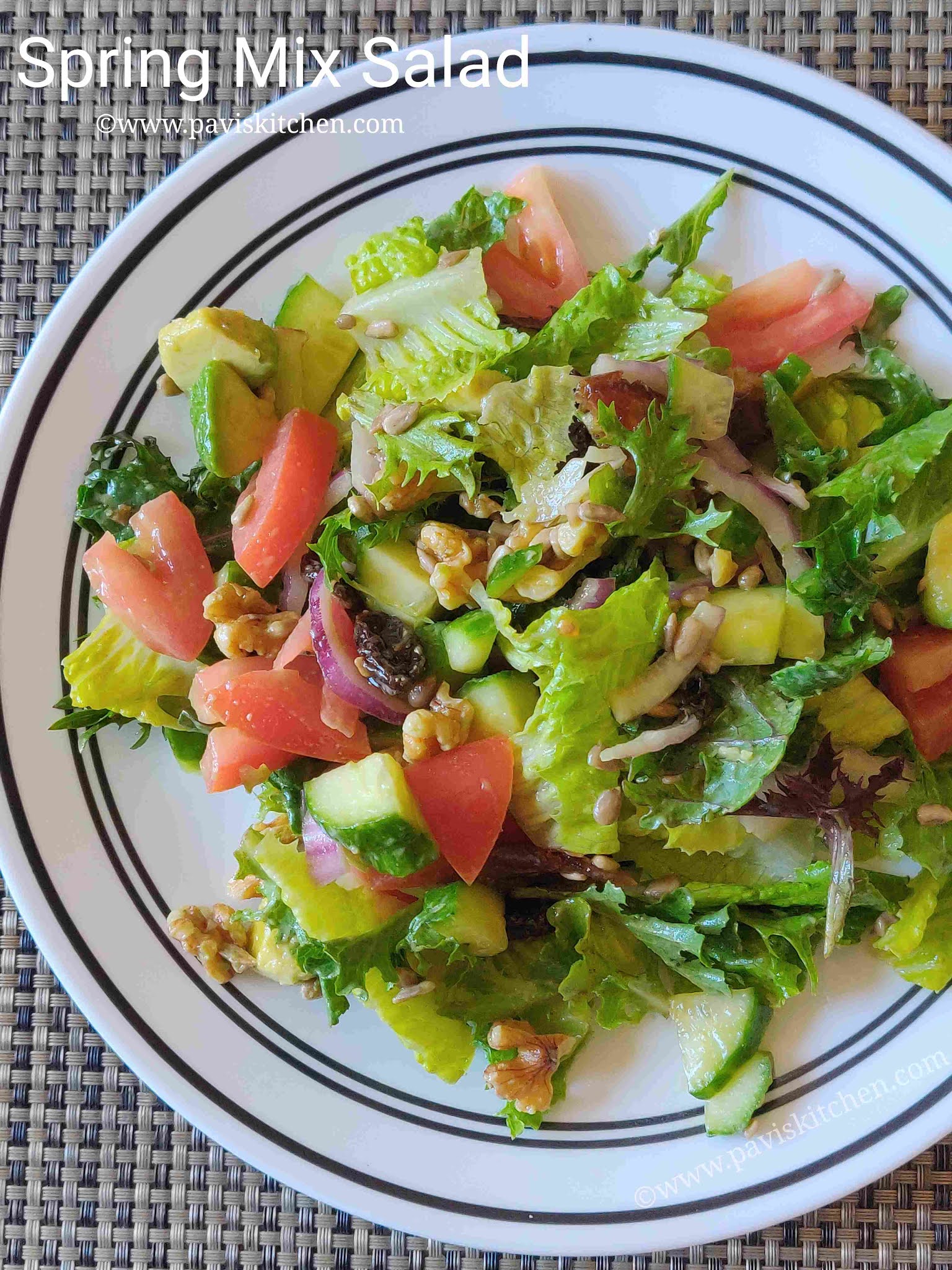 Easy spring salad recipe | Spring green salad recipe | Baby spring mix salad recipe