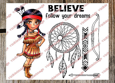 Tala Catching Dreams Set - Indian character stamp - Visible Image