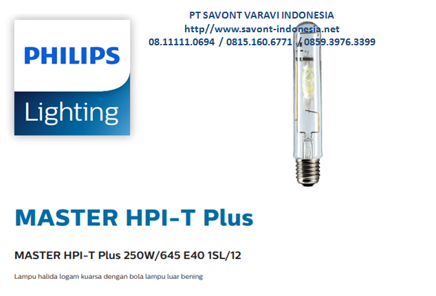 PHILIPS - MASTER HPI-T Plus 250W/645 E40 1SL/12 | PHILIPS-SIGNIFY @PT .