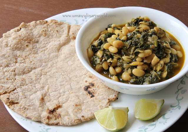 Spinach and White Beans curry