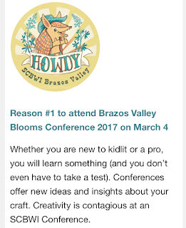 SCBWI Brazos Valley 2017 Conference, Reasons to attend a writer's conference SCBWI Brazos Valley 2017 Conference, Reasons to attend a writer's conference