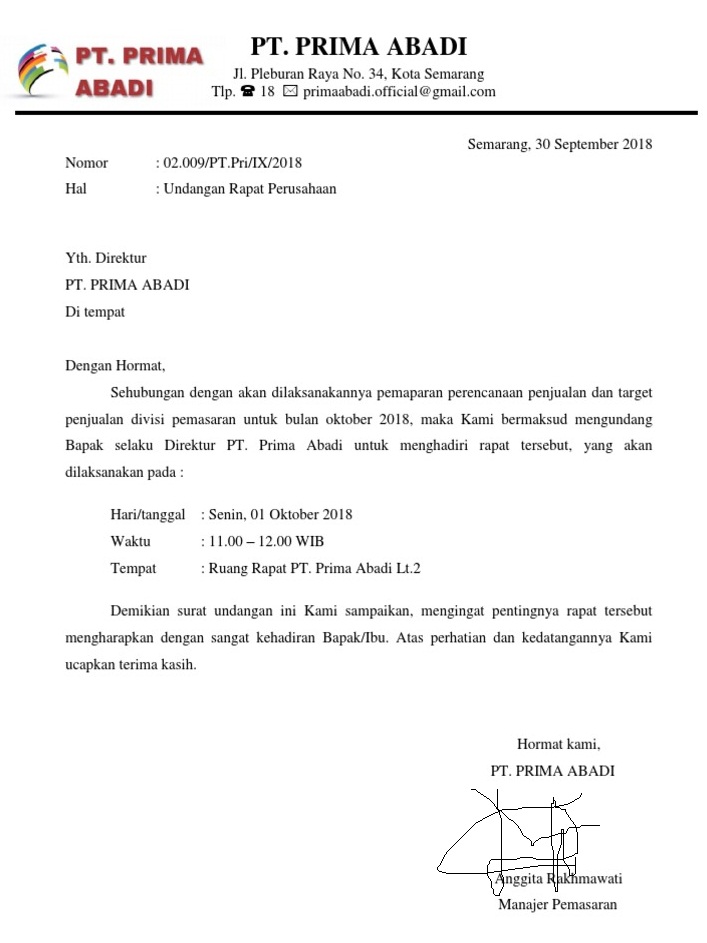 14+ Contoh surat undangan rapat terbaru terbaru