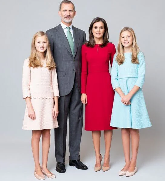 King Felipe, Queen Letizia and their children, Crown Princess Leonor and Infanta Sofia