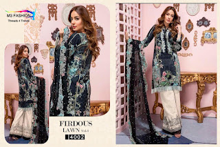 M3 Fashion Firdous lawn 3 Pakistani Suits Wholesaler