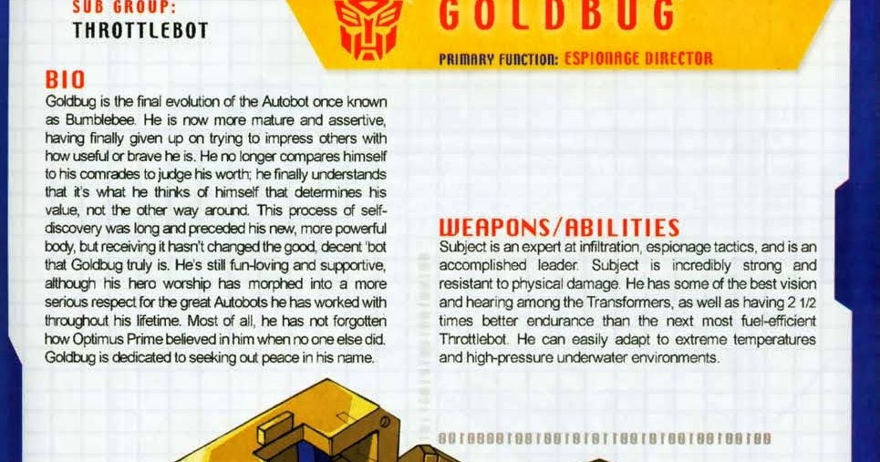 Transformer of the Day: Goldbug
