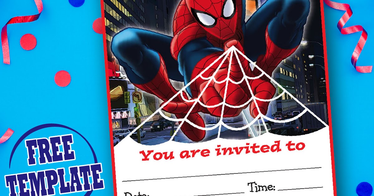 piccolefeste Free download Spiderman invitation template birthday party