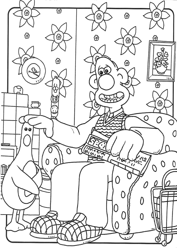 wallace and gromit coloring pages - photo #6
