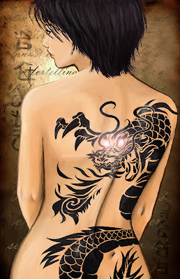 anime dragon tattoo design