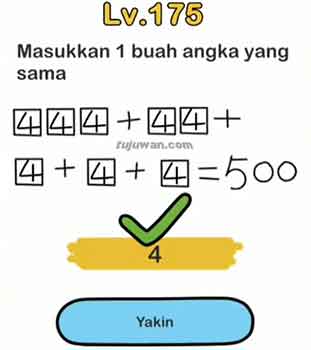 Brain Out Masukkan 1 Buah Angka Yang Sama Jawaban Brain Out Di Peringkat 175 Tujuwan Com