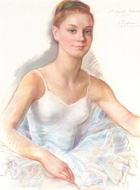 Серебрякова Зинаида Евгеньевна - Портрет балерины Мюриель Бельмондо. 1962