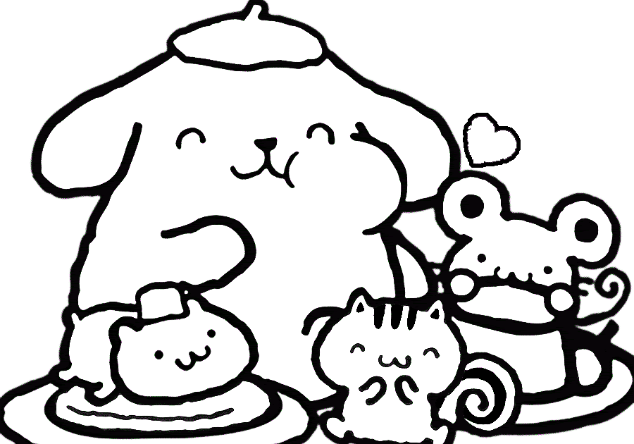 פרינטיים דפי צביעה פומפומפורין