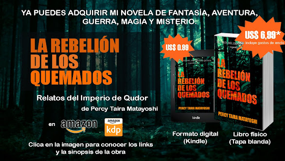 Ya puedes adquirir mi novela de fantasía La rebelión de los quemados en Amazon. Clica la imagen.