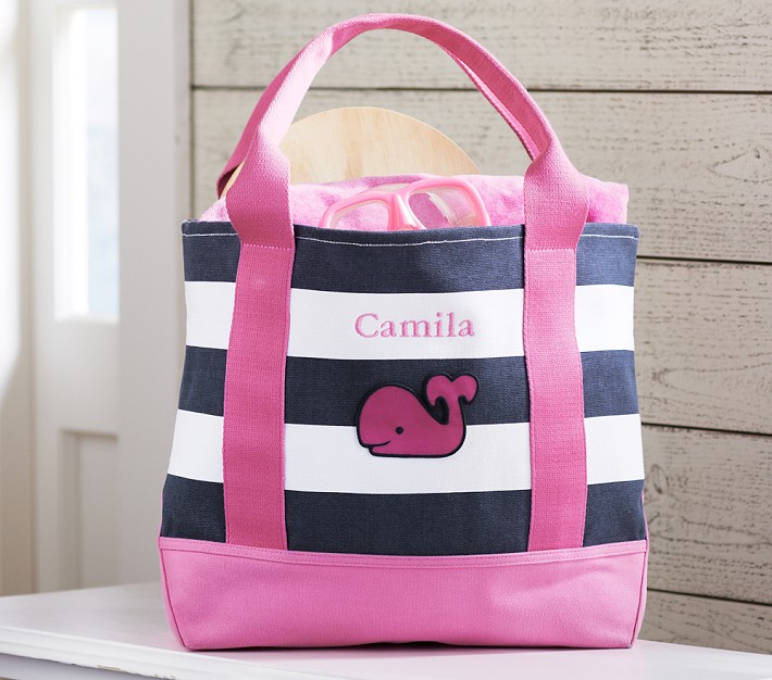 For bags, I like to monogram instead of write full names, for safety ...