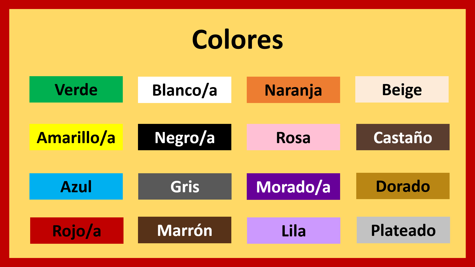 Con que colores se hace el amarillo