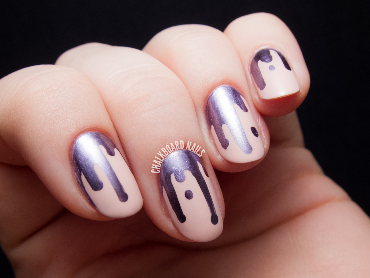 2. Cool Drip Nail Art with Black Background - wide 2