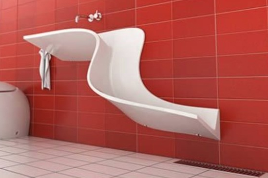 Pias de banheiro mais bizarras - Modernosa ao estilo Niemeyer