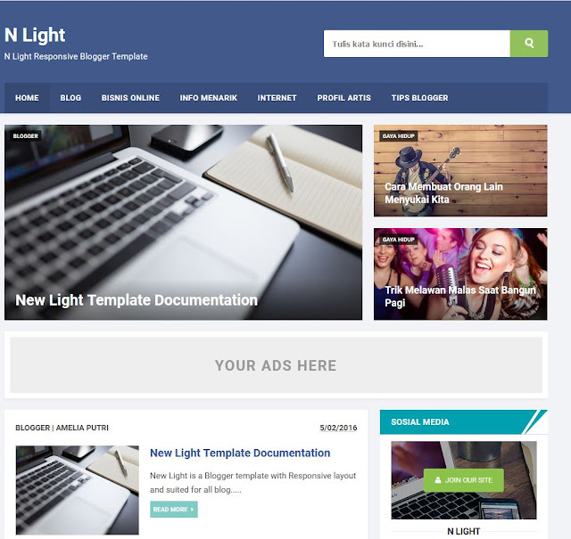 N Light Blogger Teması