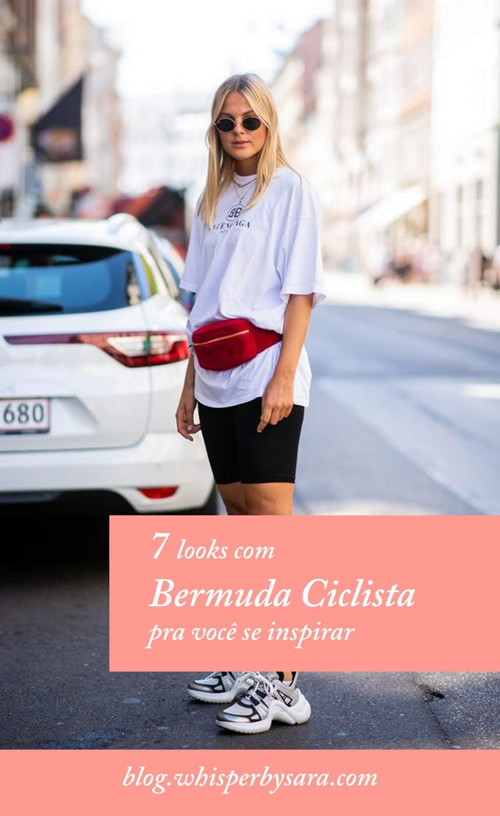 #whisperbysara #streetstyleblog #streetstyle #copenhagenfashionweek #whitetee #balenciaga #redbag #ciclingshorts #bikeshorts #leggingshorts #bermudaciclista #bermudabiker #chunkysneakers #chunky