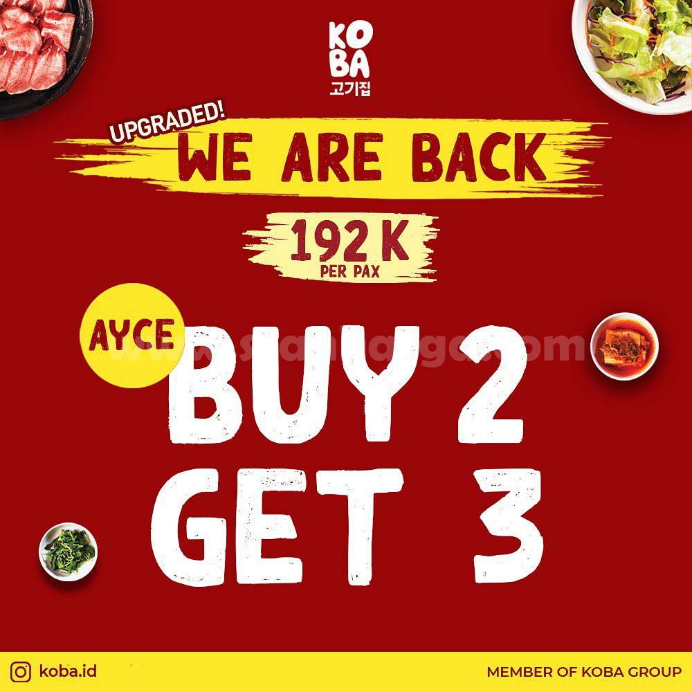 Promo KOBA BUY 2 GET 3 ALL YOU CAN EAT! scanharga