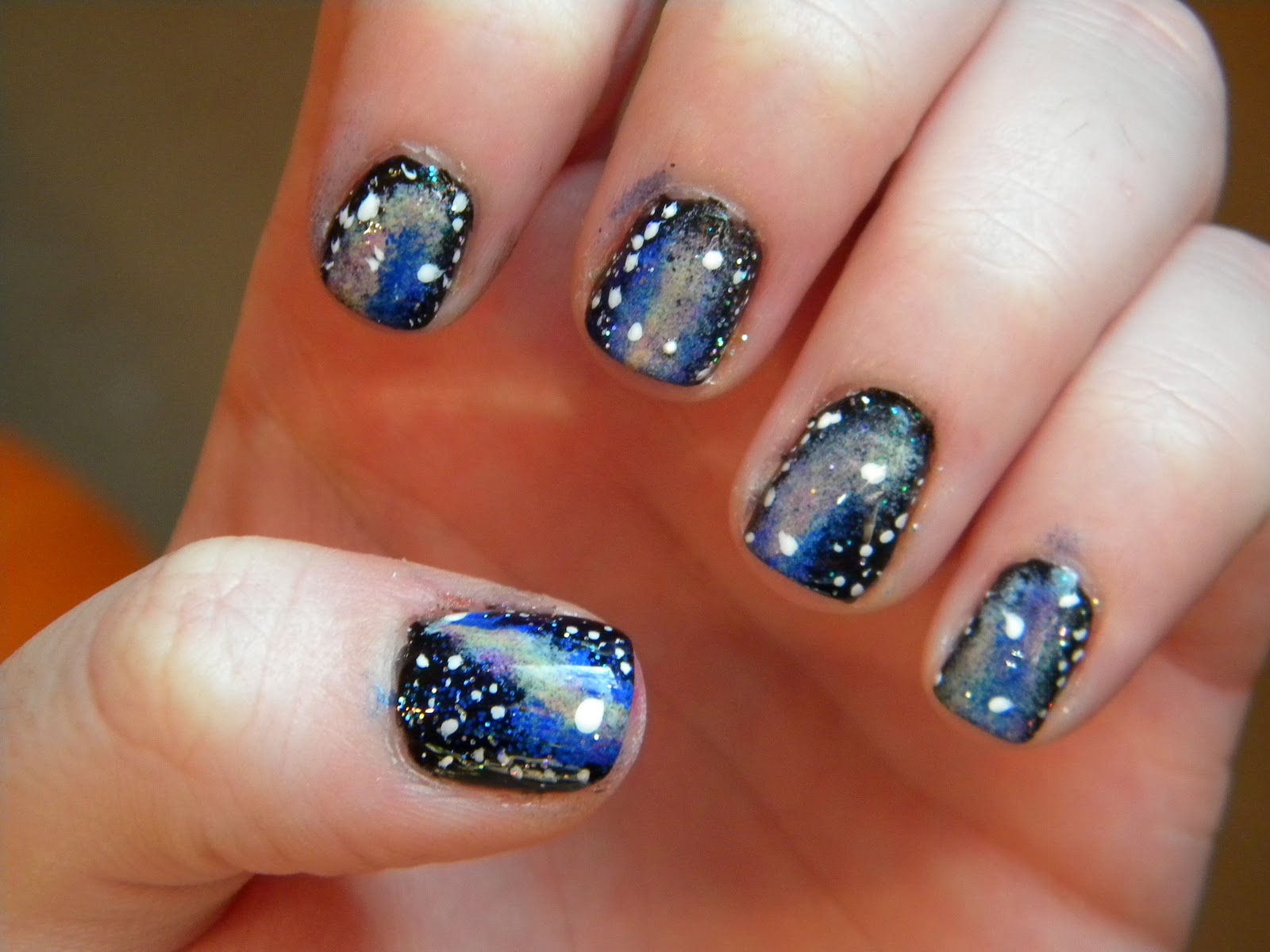 Red Headed Nails: Galaxy Nails Tutorial!